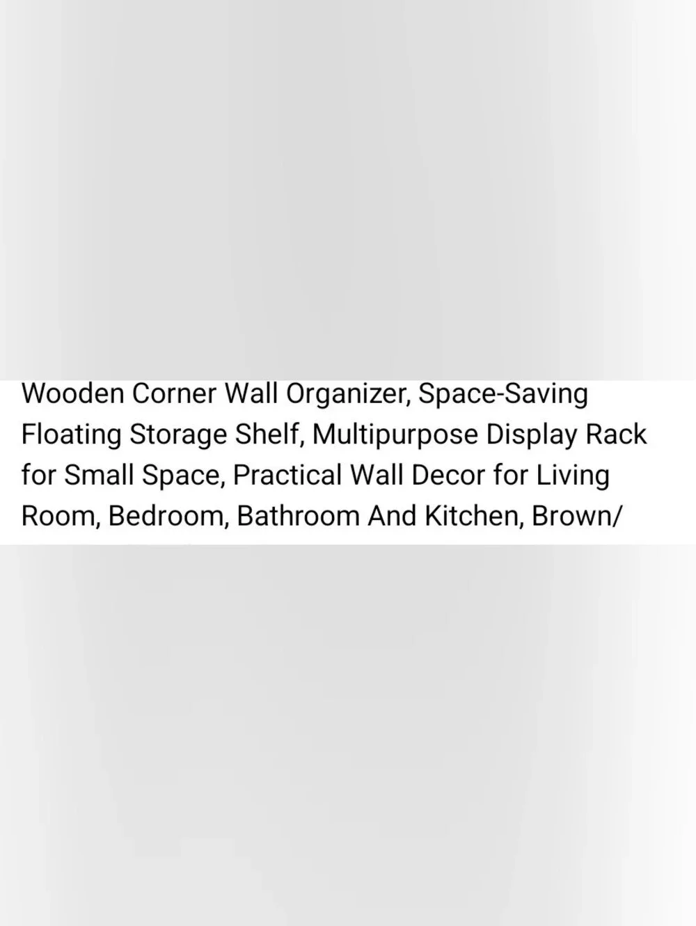 Brown Wood Corner Wall Display Shelves - 4 Pack